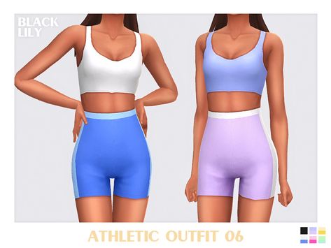 The Sims Resource - Athletic Outfit 06 Sims 4 Body Suits Cc, Kids Athletic, Athletic Outfits, Sims Resource, Sims 4 Clothing, Maxis Match, Sims Mods, Sims Cc, Denim Pants