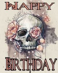 Happy Birthday Skulls Image, Happy Birthday Skulls, Skull Pics, Tattoo Website, Birthday Memes, Holiday Graphics, Tattoo Flowers, Polynesian Tattoos, Samoan Tattoo