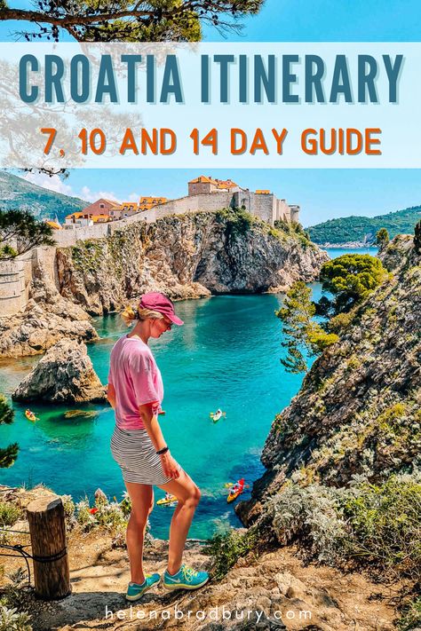 Plan the perfect 7, 10 or 14 day Croatia itinerary with this ultimate Croatia travel guide (by someone who lives here). Discover the best things to do in Croatia, travel tips and how to get around | croatia 7 day itinerary | 7 days in croatia | croatia travel 7 days | croatia 1 week itinerary | 1 week in croatia |14 days in croatia | croatia itinerary 2 weeks | croatia itinerary 10 days | dubrovnik croatia things to do | split croatia things to do in | croatia best places to visit 7 Days In Croatia, Croatia Places To Visit, Croatia Itinerary 5 Days, Things To Do In Croatia, Europe Wallpaper, October Travel, 7 Day Itinerary, Croatia Itinerary, Road Trip Photography