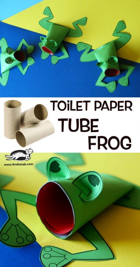 Toilet paper tube frog Cardboard Tube Crafts, Toilet Paper Tube, Toilet Paper Crafts, Vbs Crafts, Toilet Paper Roll Crafts, Paper Roll Crafts, Craft For Kids, Toilet Paper Roll, Childrens Crafts