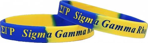 PRICES MAY VARY. Made Of: 100% Silicon Pre-Pack Amount: 2 department_name womens High Selling product High Quality Accessories > Wristbands : Sweatbands > Female > Greek > Sorority > Sigma Gamma Rho : SGRSigma Gamma Rho Color Swirl Silicone Bracelet [Pack of 2 - Blue/Gold - 8"]Our new Greek & Fraternal Silicone Rubber Bracelets are made of the highest quality 100% Silicone, two color tones (2-Tone) swirled together, Debossed and filled with color.This is a 100%, officially licensed product. Phi Beta Sigma, Bracelet Pack, Sigma Gamma Rho, Greek Sorority, Rubber Bracelets, Color Swirl, Greek Letters, Silicone Bracelets, Wristbands