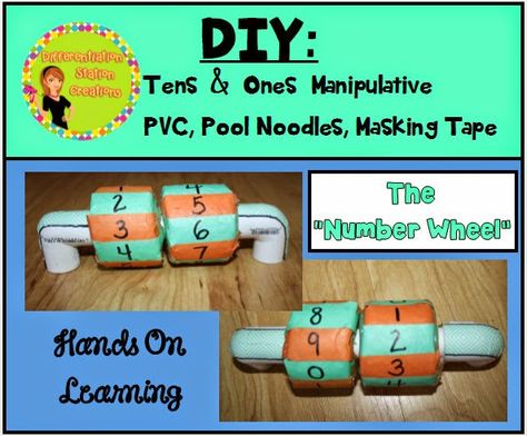 Differentiation Station Creations: DIY: Tens and Ones Manipulative Math Manipulatives Diy, Math Wheel, Number Wheel, Math Place Value, Math Number Sense, Daily Math, Math Manipulatives, Tens And Ones, Math Instruction