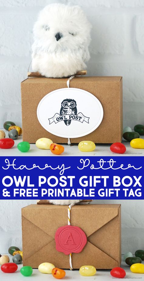 Harry Potter Themed Gifts, Harry Potter Sorting Hat, Harry Potter Owl, Owl Post, Free Printable Gifts, Free Printable Gift Tags, Creative Diy Gifts, Harry Potter Gifts, Harry Potter Crafts