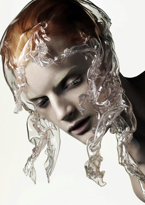 Hat Fashion Photography, Stephen Jones, Iris Van Herpen, Body Adornment, Futuristic Fashion, Plastic Wrap, Uk Fashion, Aphrodite, Editorial Photography