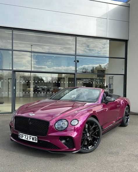 Bentley Gtc Convertible, Nail Sns, Blue Bentley, Pink Bentley, Bentley Convertible, Bentley Continental Gt Convertible, Pink Convertible, Normal Cars, High End Cars