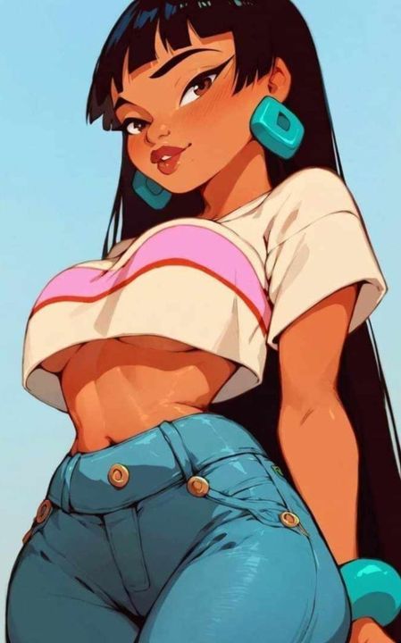 Pixar Cartoon Characters, Black And Blue Character Design, Chel Body Type, Chun Li Aesthetic, Chel El Dorado Art, Chel El Dorado Fanart, Latina Character Design, Chel From El Dorado, Chel Dorado