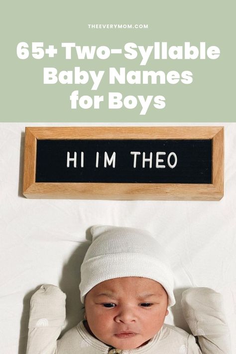 Looking for a baby name that pairs well with a longer surname? Or something that's a little snappy? Check out these two-syllable boy names. 2 Syllable Boy Names, Two Syllable Boy Names, Boy Names List, Names For Boys List, Names For Boys, Names List, Irish Baby, Cool Baby Names