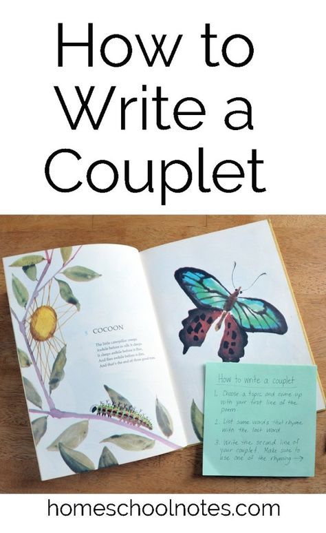 Writing Couplets with Kids Poetry Night, Counting Syllables, Rhyming Couplet, English Creative Writing, Kinds Of Poetry, You Poem, Homeschool Kids, Word Sorts, Homeschool Help