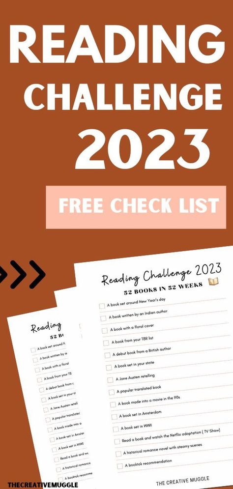 52 books in 52 weeks challenge Reading Goals 2023, Reading Challenge 2023, Reading List Challenge, Must Read Novels, Challenge Ideas, List Challenges, New Year’s Day, Reading Goals, Book Challenge