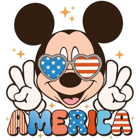 4th Of July Wallpaper, Patriotic Cookies, Mickey Mouse Images, Mickey Mouse Pictures, Disney Fine Art, Disney World Shirts, Mickey Mouse Shirts, Graffiti Cartoons, Watercolor Paintings Easy