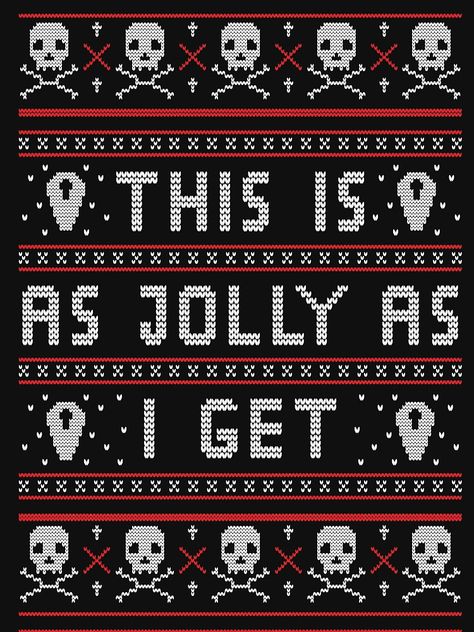 Ugly Christmas Sweaters Print, Emo Christmas Wallpaper, Emo Christmas, Merry Creepmas, Goth Christmas, Scary Christmas, Spooky Christmas, Christmas Horror, Creepy Christmas