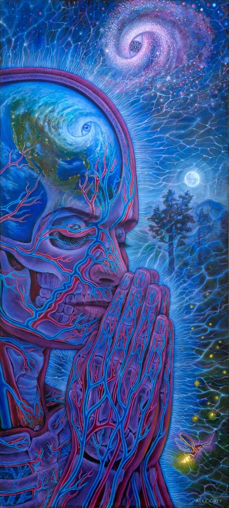 Alex Grey Art, Alex Gray Art, Grey Artwork, Small Planet, Alex Grey, Psy Art, Grey Art, Visionary Art, Healing Energy