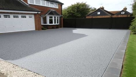 #greyresindriveway #slategreyresindriveway #greyresindrivewaycolours Paver Edging, Resin Bound Driveways, Types Of Color Schemes, Driveway Installation, Resin Driveway, Resin Patio, Block Paving, Driveway Design, Planning Permission