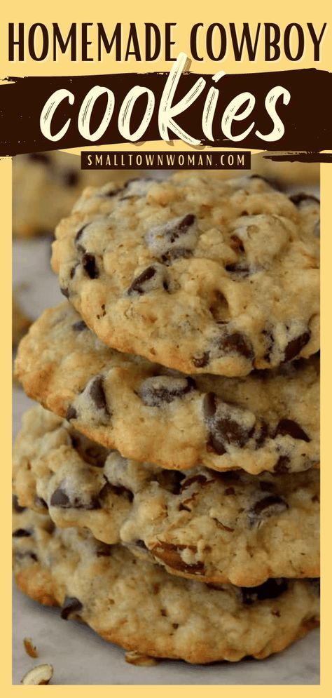 Cowboy Cookie Recipe, Cowboy Cookies, Classic Cowboy, The Best Dessert, Delicious Cookie Recipes, Oatmeal Chocolate Chip Cookies, Chocolate Chip Oatmeal, Chopped Pecans, Cookies Recipes Christmas