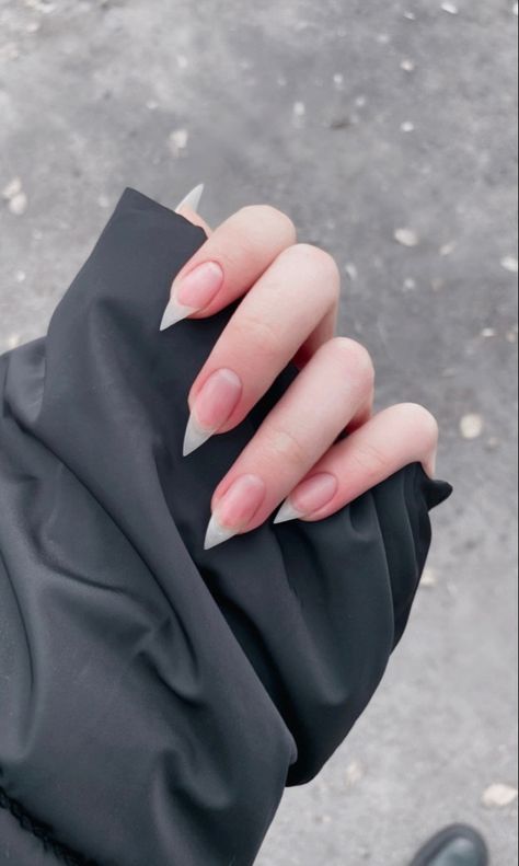 Natural Nails Aesthetic, Cat Claw Nails, Claws Nails, Nail Growth Tips, Long Natural Nails, Sharp Nails, Claw Nails, Pointed Nails, Pretty Gel Nails