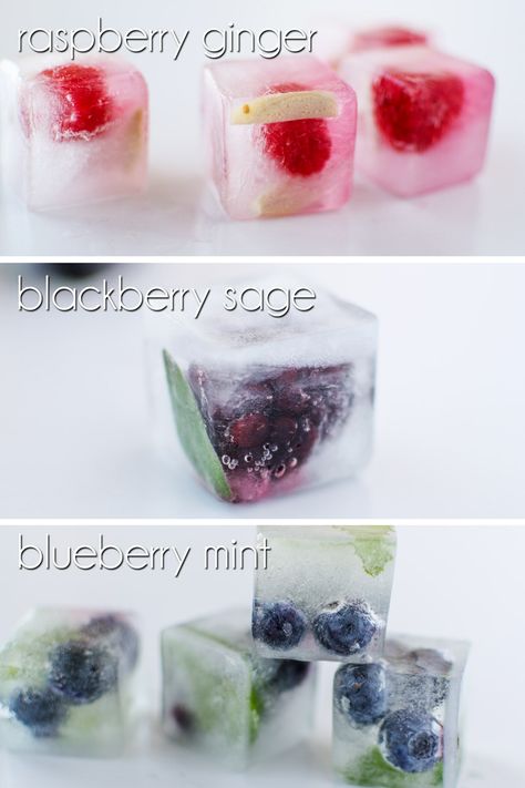 flavored ice cubes 3 Ice Cube Flavors, Juice Cart, Ice Cube Tray Recipes, Creative Ice Cubes, Ice Ideas, Ice Cube Recipe, Fancy Ice Cubes, Fruit Ice Cubes, Italian Cream Soda