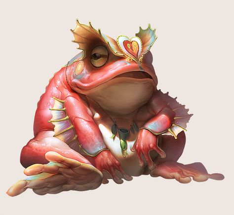 Toad, Yu Cheng Hong on ArtStation at https://www.artstation.com/artwork/yNoO Thomas Carlyle, Concept Art World, A Frog, Fantasy Monster, Monster Design, Creature Concept Art, Creature Concept, The Frog, Creature Design