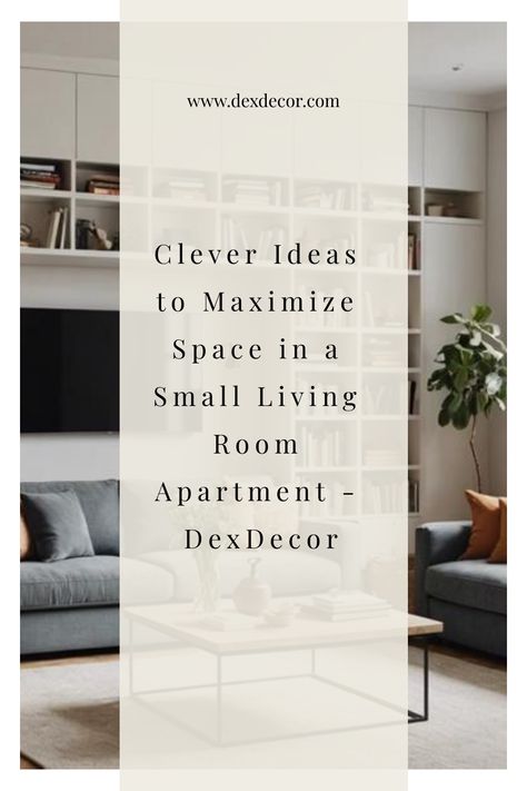 Clever ideas to maximize space in a small living room apartment - DexDecor. Comfortable seating and bookshelves. 20 Sqm Living Room, Small Living Room Apartment, Kitchen Flooring Trends, Kitchen Tile Inspiration, Functional Living Room, Clever Furniture, Ensuite Bathroom Designs, Industrial Chic Kitchen, Compact Kitchen Design