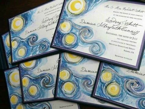 Van Gogh Wedding, Starry Night Wedding Theme, Starry Night Prom, Art Recreation, Debut Ideas, Starry Night Wedding, Prom Themes, Dance Themes, Prom Theme