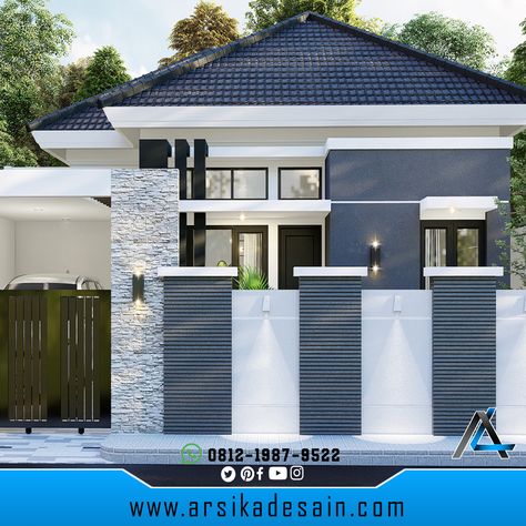 Berikut adalah desain rumah request dari klien kami yang bernama Bapak Jajang berlokasikan di Pangandaran. Semoga menginspirasi! #jasakontraktor#arsitektur#arsikadesain#desainrumahmodern #arsikadesain#staysafe #stayathome #idefasadbangunan #idefasadrumah #idekreatifrumah #jasaarsitekonline #arsitekjakarta #arsitekindonesia #desainrumah2023 #rumah2023 #arsitekturtropis #ideas #homeliving #homesweethome #homestyle #luxuries#kontruksi#fasad House Fence, House Fence Design, Compound Wall, House Elevation, Fence Design, Wall Design, Fence, Gate, Dream House