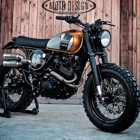 Yamaha Scrambler, Tracker Bike, Adventure Bike Motorcycles, Yamaha Xt 600, Custom Bikes Cafe Racers, Yamaha Cafe Racer, Honda Scrambler, Moto Scrambler, Cafe Racer Design