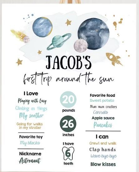 1st Birthday Galaxy Theme, One Year Around The Moon Birthday, 1st Bday Space Theme, First Launch Birthday Party, One Year Space Birthday, One Year Old Space Birthday, First Birthday Space Theme, Space Themed First Birthday Party, 1st Birthday Boy Themes