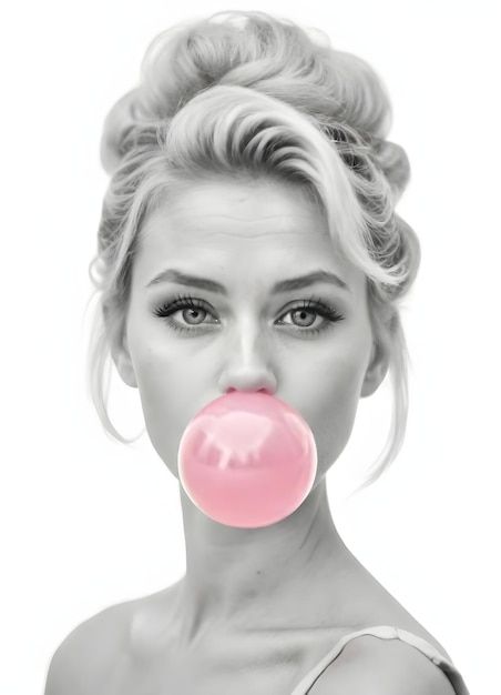 Hubba Bubba Drawing, Bubble Gum Aesthetic, Bubblegum Bubble, Buble Gum, Gum Bubble, Blowing Bubble Gum, Bubble Blower, Bubble Fun, Hubba Bubba