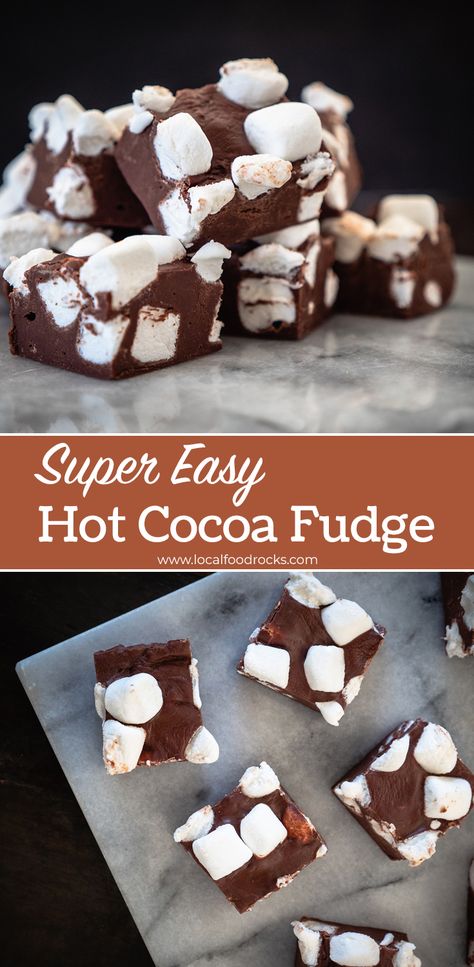 Hot Cocoa Fudge Recipe, Chocolate Fudge Using Marshmallow Cream, Hot Cocoa Fudge, Fudge With Mini Marshmallows, S’more Fudge, Chocolate Fudge Marshmallow Cream, Mini Marshmallows Recipes, Marshmallow Creme Fudge, Fudge With Miniature Marshmallows