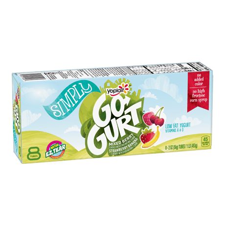 Yogurt Tubes, Go Gurt, Kids Yogurt, Yogurt Snacks, Low Fat Yogurt, High Fructose Corn Syrup, Strawberry Banana, Emergency Kit, Afternoon Snacks