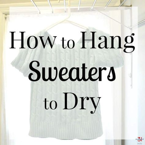 Clothes Washing Hacks, How To Fold Sweaters, Sweater Hangers, Hang Sweaters, Sweater Hacks, Sweater Organization, Sweater Drying Rack, Diy Sweater, Clothes Organization Diy