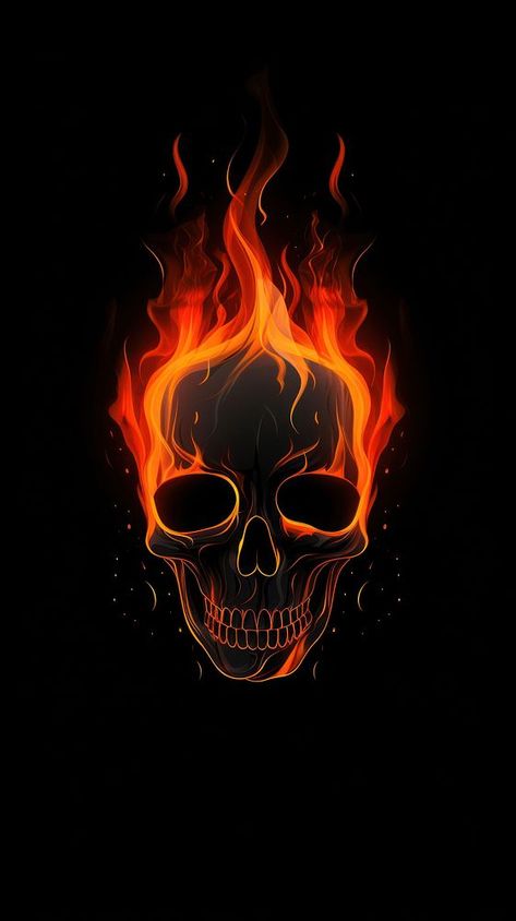 Fire skull bonfire black background illuminated. AI generated Image by rawpixel. | premium image by rawpixel.com / Saveshitz Cool Fire Wallpapers, Iphone Wallpaper Skull, Fire Iphone Wallpaper, Wallpapers Fire, Skull On Fire, Fire Skull, Flaming Skull, Skull Fire, Cool Fire