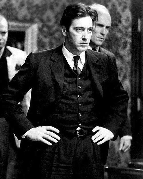 #godfather Young Al Pacino, Don Corleone, Godfather Movie, God Father, Robert Duvall, Marlon Brando, Al Pacino, Young Black, The Godfather