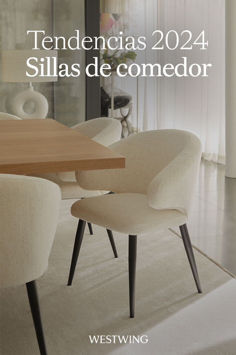 La decoración del comedor es esencial para crear un ambiente acogedor tanto para nosotros como para nuestros invitados. Junto con el salón, el comedor es una zona de encuentro vital en nuestra casa. Lograr un comedor moderno y acogedor es posible eligiendo las sillas de comedor que se adapten a tu estilo. Descubre en Westwing las tendencias en sillas de comedor para 2024 y déjate inspirar con nuestras ideas de decoración e interiorismo para comedores modernos de revista. Chaise Design, Sweet Home, Dining Room, Dining Table, Interior Design, Design