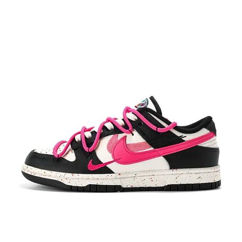 Step up your sneaker game with the Custom Dunk Extra Lace Dark Pink Swoosh Shadow Black White. This design offers a striking combination of bold accents and sleek neutrals, perfect for those who appreciate a mix of vibrant and understated elements. Key Features: Bold Accent: The dark pink Swoosh adds a vivid pop of color against the black and white base. This bold accent creates a dynamic visual impact that enhances the overall design. Sophisticated Neutrals: The shadow black and white color scheme provides a sleek, classic backdrop, allowing the dark pink Swoosh to stand out. This combination ensures the sneakers maintain a sophisticated and versatile look. Premium Quality: Crafted from high-quality materials, these sneakers offer both durability and comfort. The construction is designed Pink Sneakers Outfit Black Women, Custom Dunks, Shoes Under 200, Dunks Pink, Cheap Cute Shoes, Pink Dunks, Classic Backdrop, Dunks Shoes, Sprayground Backpack