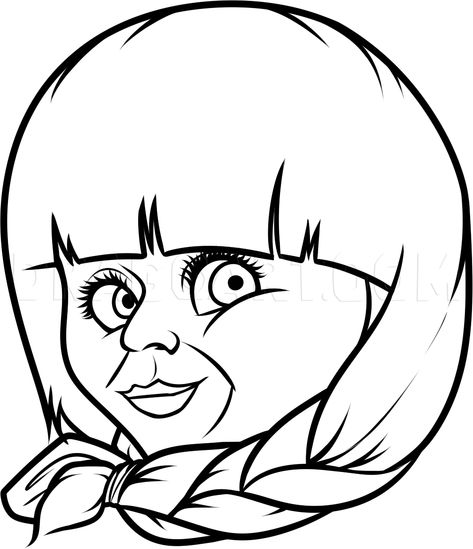 Scary Nun Drawing, Scary Halloween Drawings, Doll Coloring Pages, Scary Coloring Pages, Annabelle Doll, Cake Halloween, Horror Cartoon, Fake Skin, Scary Drawings