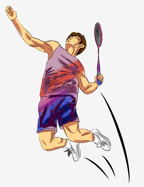 Badminton Illustration Art, Playing Badminton Photography, Badminton Aesthetic Boy, Badminton Cartoon, Badminton Photography, Badminton Clipart, Badminton Illustration, Smash Badminton, Badminton Smash