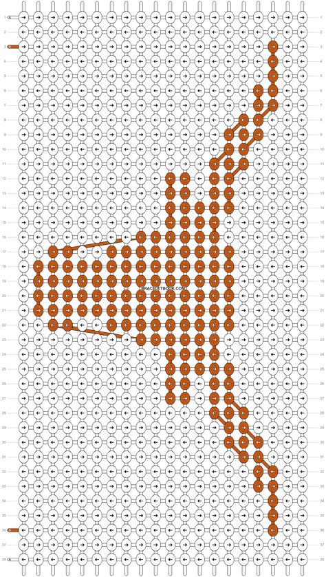 Alpha pattern #41419 | BraceletBook Perler Bead Patterns Western, Western Bead Loom Patterns, Woven Portrait, Ut College, Logo University, Bobble Stitch Crochet, Beaded Hat Bands, Weaving Loom Diy, Seed Bead Jewelry Patterns