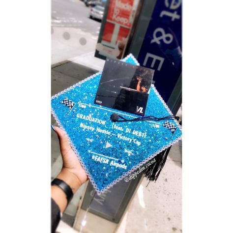 Nipsey Hussle Graduation Cap, Grad Hats, Graduation Cap Decoration Diy, High School Graduation Cap, Grad Hat, Business Notes, Cap Decoration, Nipsey Hussle, Cap Ideas