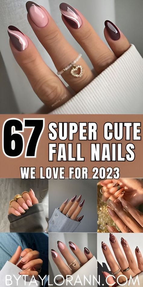 CUTEST FALL NAIL IDEAS THAT ARE A MUST TRY IN THE SEASON | FALL NAIL COLORS 2023 Fall 2023 Nail Color Trends, October Nails Simple, Fall Nail Designs 2023, Fall Cute Nails, September Nail Designs Fall, Fall Gel Nails Designs, Simple Autumn Nails, Fun Fall Nails, Nails Square Fall