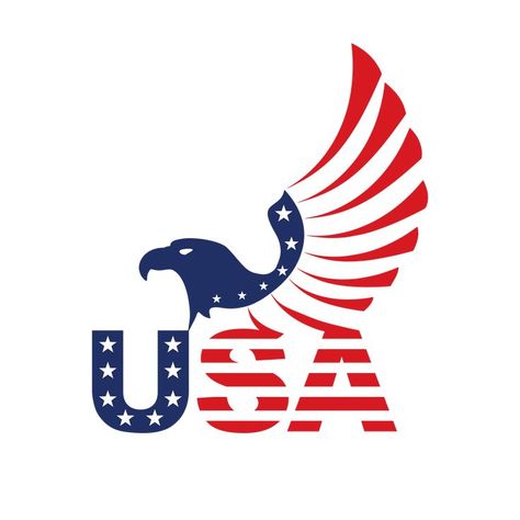 USA - American Eagle - Tokyo Olympics and Paralympics - Team USA - American Flag American Flag Logo Design, Usa Logo Design, American Logo Design, Merica Monday, T Shirt Brand Logo, Usa Symbols, Stickers Usa, Usa Illustration, Logo Usa