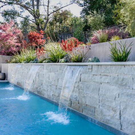 Dreaming of building your dream outdoor space?  Embrace your natural setting to create a new destination you can enjoy all season long to extend your time outside!  😎 

The gorgeous work in this San Carlos backyard home was done by Landsystems Landscapes with hardscape materials from PBM’s Redwood City Yard including: 
📌 Stepstone, Inc. Precast Concrete Pavers (Veranostone / Granada White 2001)
📌 Polymeric Sand (Grey)
📌 Gold Fines (DG) Gravel)
📸  Michael Greensun Pools With Retaining Wall, Pool Hardscape Ideas, Poolside Landscape Ideas, Sloping Backyard, Hardscape Materials, Lap Pools Backyard, Cocktail Pool, Polymeric Sand, Pool Decking