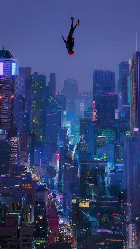 Spiderman Into The Spiderverse Wallpaper, Spiderman City, Really Cool Wallpapers, Marvel Phone Wallpaper, Spiderman Comic Art, Marvel Background, Miles Spiderman, Image Spiderman, Spiderman Drawing