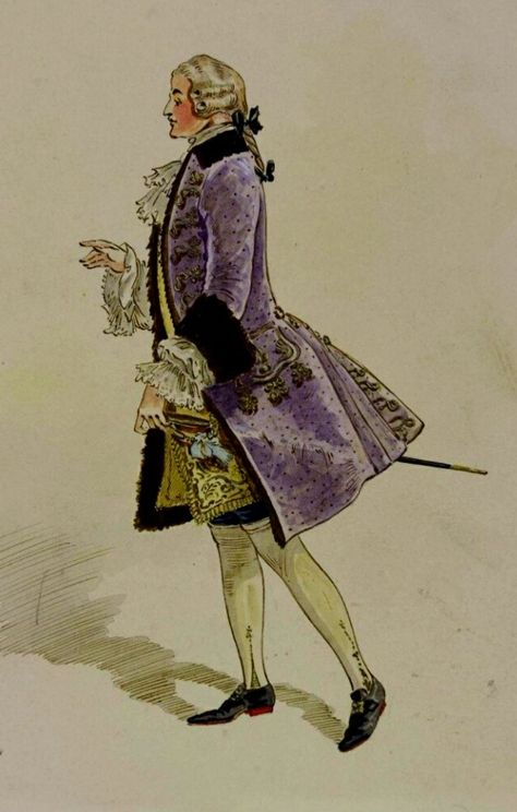 1700s Male Fashion, Rococo Male Fashion, Rococo Mens Fashion, Rococo Fashion 18th Century, Rocco Fashion, Rococo Men, 18th Century Aesthetic, Costume Design Sketch, Rococo Dress