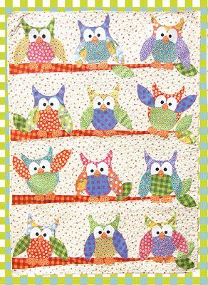 Jennifer Jangles Blog: Okey Dokey Owl and friends Quilt. Cute! Okey Dokey, Owl Quilts, Owl Quilt, Owl Applique, Quilt Pattern Download, Quilt Sewing Patterns, Applique Quilt Patterns, Childrens Quilts, Baby Quilt Patterns