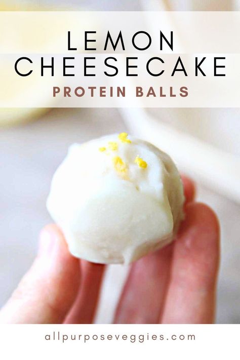 Protein Lemon Bites, Lemon Cheesecake Protein Balls, High Protein Snacks For Sports, High Protein Non Perishable Snacks, High Protein Lemon Bars, Protein Lemon Cheesecake, Vanilla Protein Balls No Bake, Filling High Protein Snacks, Protein Balls With Cream Cheese