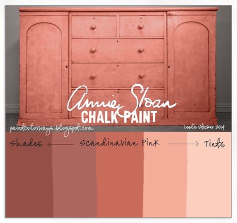 Colorways: Paint it Pink Chalk Paint Colors Furniture, Annie Sloan Furniture, Annie Sloan Colors, Painted Sideboard, Painted Furniture Colors, Pink Chalk, Chalk Paint Colors, Chalk Paint Projects, Antique Sideboard