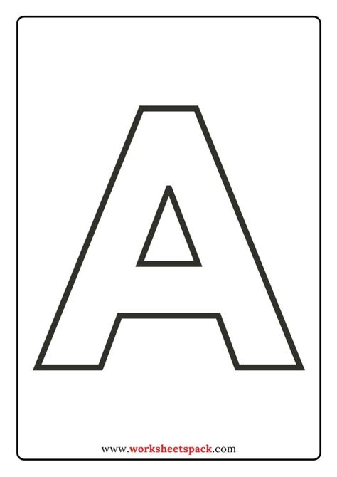 Free Printable Upper Case Alphabet Template - worksheetspack Block Alphabet Letters, Free Printable Alphabet Templates, Letter A Printable, Free Printable Abc Letters, Printable Abc Letters, Free Printable Letter Templates, Upper Case Alphabet, Alphabet Letters To Print, Letters Template