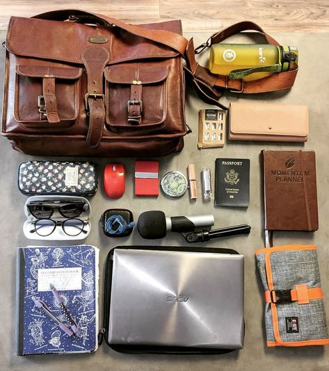 What I keep in my everyday bag What’s In My Bag Dark Academia, Dark Academia Whats In My Bag, Dark Academia Messenger Bag, Dark Academia Bag Essentials, What’s In My Bag Men, What I Keep In My Bag, Writers Essentials, Writers Bag, Whats In My Bag Aesthetic