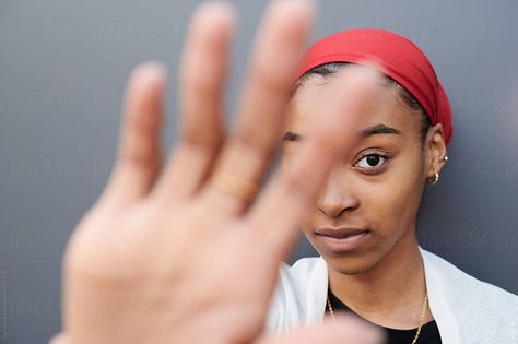 British muslim portrait with hand stopping camera photos wearing red headband. No photos. Camera Photos, Red Headband, Wearing Red, Screen Savers, Camera Photo, Stock Photos, Photography, Red, How To Wear