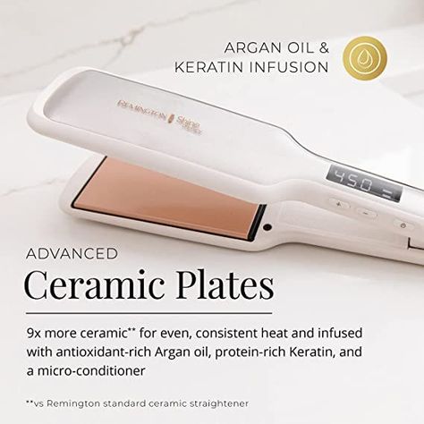 REMINGTON Shine Therapy Argan Oil, Advanced Ceramic Plates Smooth Shiny Hair, Professional Hair Straightener, Ceramic Hair Straightener, Ceramic Flat Iron, High Hair, Hair Straighteners Flat Irons, Travel Hairstyles, Hair Straightening Iron, Straighten Iron